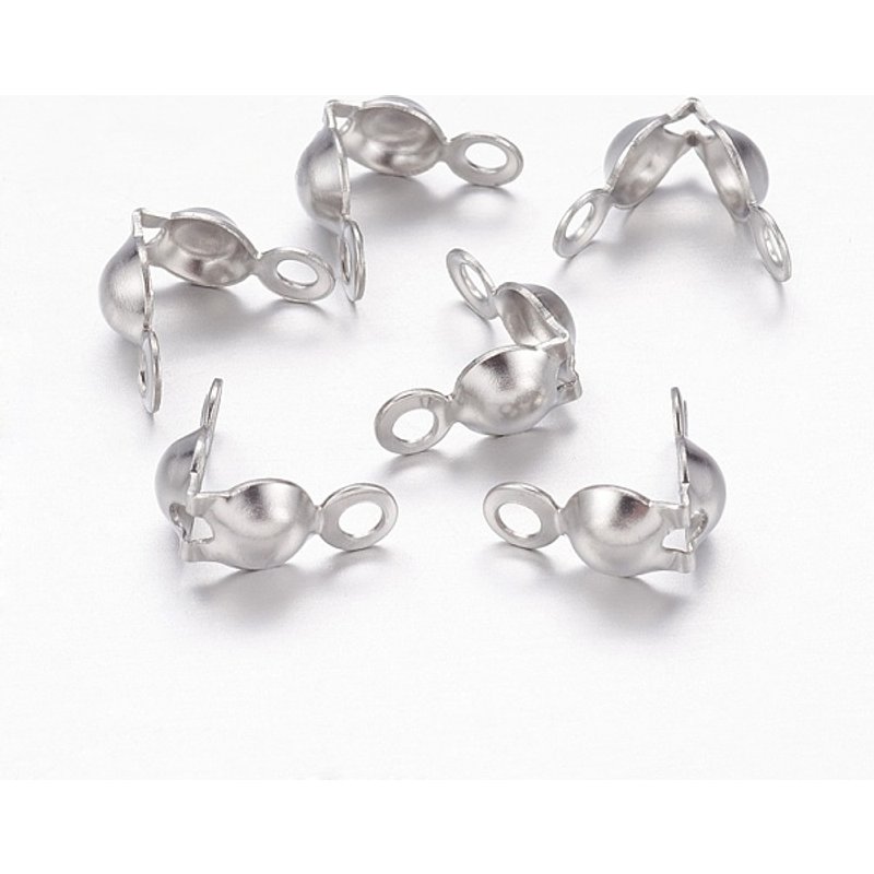 304 Stainless Steel Tarnish Resistant Bead Tips and Clamshell Covers — Jewelry Findings