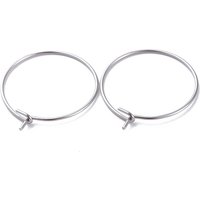 Trouvailles de boucles d'oreilles en acier inoxydable chirurgical 316, 20x0.7mm — Accessoires pour bijoux