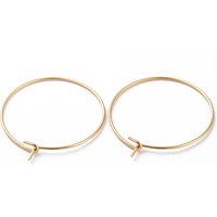 Trouvailles de boucles d'oreilles en acier inoxydable 316 avec placage en or 18K