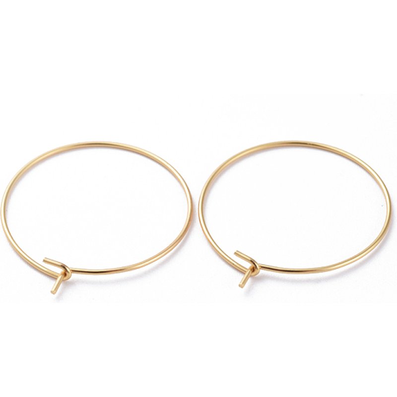 Trouvailles de boucles d'oreilles en acier inoxydable 316 avec placage en or 18K — Accessoires pour bijoux