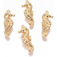 Pendentif en Acier Inoxydable 304, Hippocampe, Plaqué Or 18K