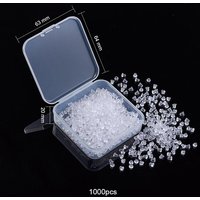Coussins d'oreilles en plastique, supports pour boucles d'oreilles clairs 4x4mm 1000pcs/boîte