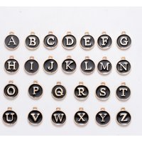 Ensemble de Charms en Émail Alphabet, Disques Ronds Double Face, 26pcs — Breloques et pendentifs