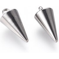 304 Stainless Steel Spike/Cone Pendants, Tarnish Resistant — Charms & Pendants