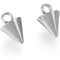 304 Stainless Steel Spike/Cone Pendants, Tarnish Resistant