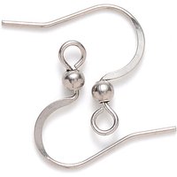 304 Stainless Steel French Earring Hooks with Horizontal Loop — Jewelry Findings