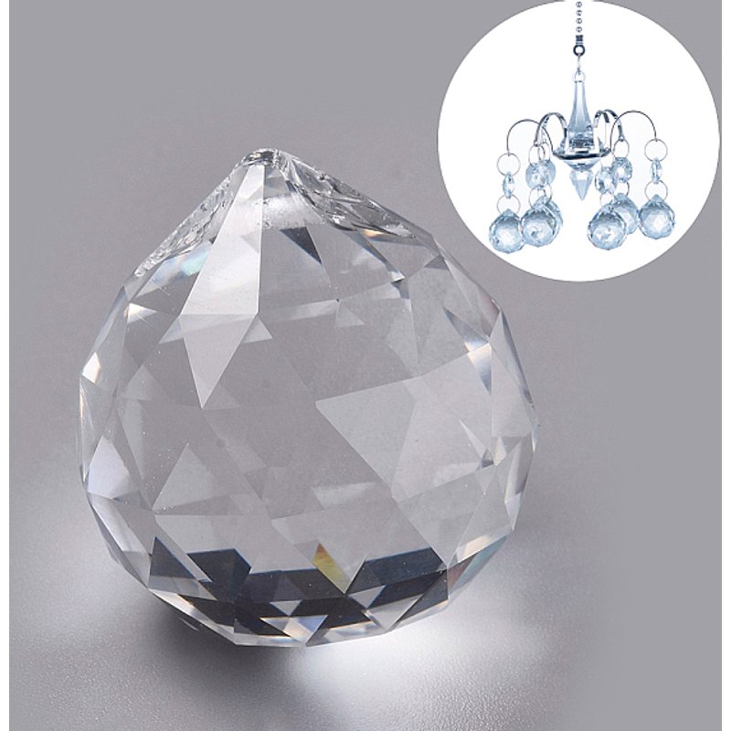 Pendentif en verre K9 en forme de boule pour décoration intérieure — Breloques et pendentifs