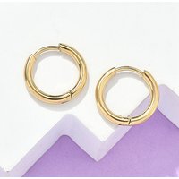 Boucles d'oreilles Huggie en acier inoxydable 304 avec placage ionique — Boucles d'oreilles créoles