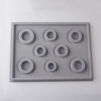 Plastic Rectangle Bracelet Design Board, 8 Sizes, Dark Gray