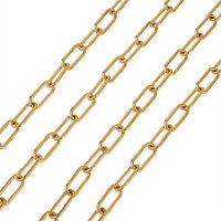 Ion Plating 304 Stainless Steel Paperclip Chains, 16.4 Feet Roll
