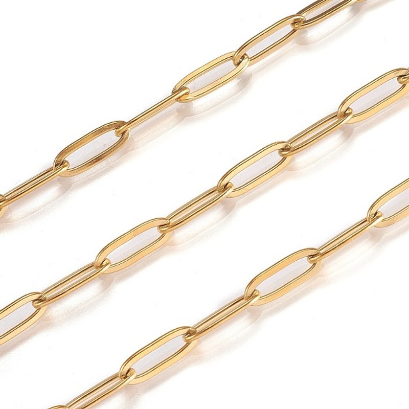 Ion Plating 304 Stainless Steel Paperclip Chains - 16.4 Feet Roll — Chains, Wire & Cord