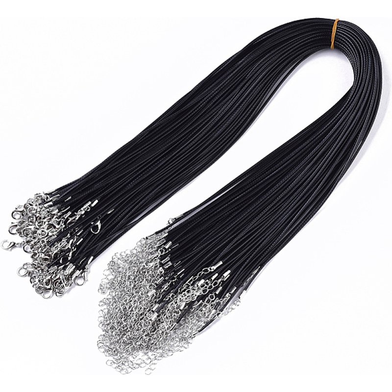 Fabrication de colliers en cordon de coton ciré avec fermoirs en alliage — Outils de création de bijoux