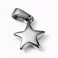304 Stainless Steel Star Charms - Tarnish Resistant