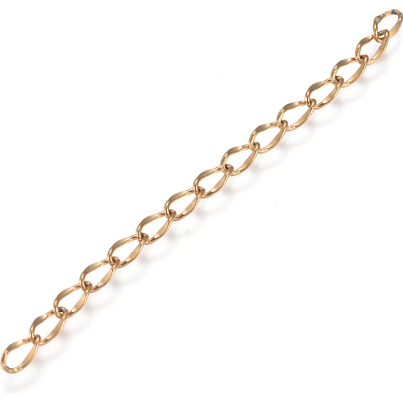 Rallonge de chaîne en acier inoxydable 304 avec placage ionique, dorée, 45-52mm — Accessoires pour bijoux