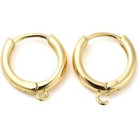 Trouvailles de Boucles d'Oreilles Huggie en Laiton, Plaqué Or 18K
