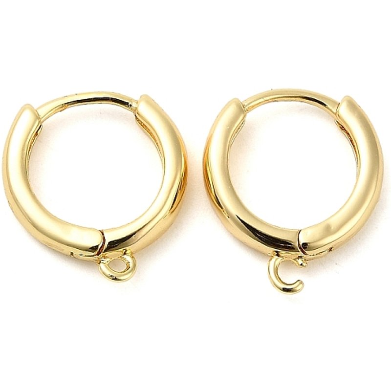 Trouvailles de Boucles d'Oreilles Huggie en Laiton, Plaqué Or 18K — Accessoires pour bijoux