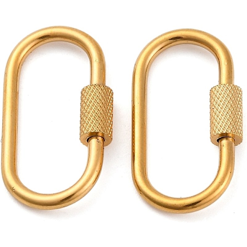 Charms de verrouillage à vis en acier inoxydable 304 Ion Plating — Accessoires pour bijoux