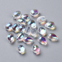 Perles en verre transparent en forme de goutte, AB clair, 9x6x5mm — Perles à bijoux