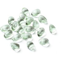 Transparent Glass Teardrop Beads, Light Green, 9x6x5mm — Jewelry Beads