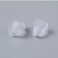 Cossins en silicone pour boucles d'oreilles, supports pour créations de boucles, blancs