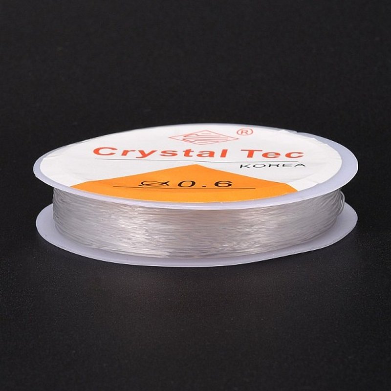 Fil Élastique Transparent Rond pour Création de Bijoux, 0.6mm — Chaînes, fils et cordons