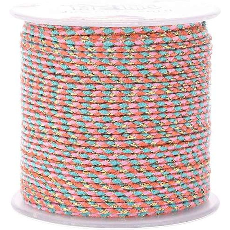 Corde en Polycoton 4-Fil pour Projets de Macramé, Rose — Chaînes, fils et cordons