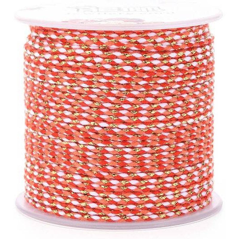 Corde Polycoton 4-Fils avec Fil Doré pour Projets de Macramé, 21,8 Yards — Chaînes, fils et cordons