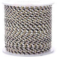 Corde en Polycoton 4-Fil pour Macramé avec Fil Doré, Noir — Chaînes, fils et cordons