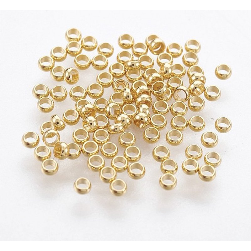 Perles Crimp Rondelle en Acier Inoxydable 316 pour Fabrication de Bijoux — Perles à bijoux
