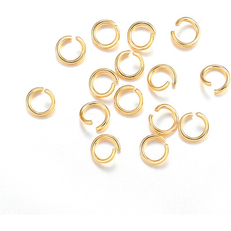 304 Stainless Steel Open Jump Rings, 18k Gold Plated, 20 Gauge — Jewelry Findings