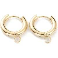 Trouvailles de Boucles d'Oreilles Huggie en Acier Inoxydable 201 avec Plaquage en Or — Accessoires pour bijoux