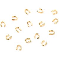 Gardiens de fil en laiton et protecteurs, plaqué or 18K, 4.5x4x1mm — Accessoires pour bijoux