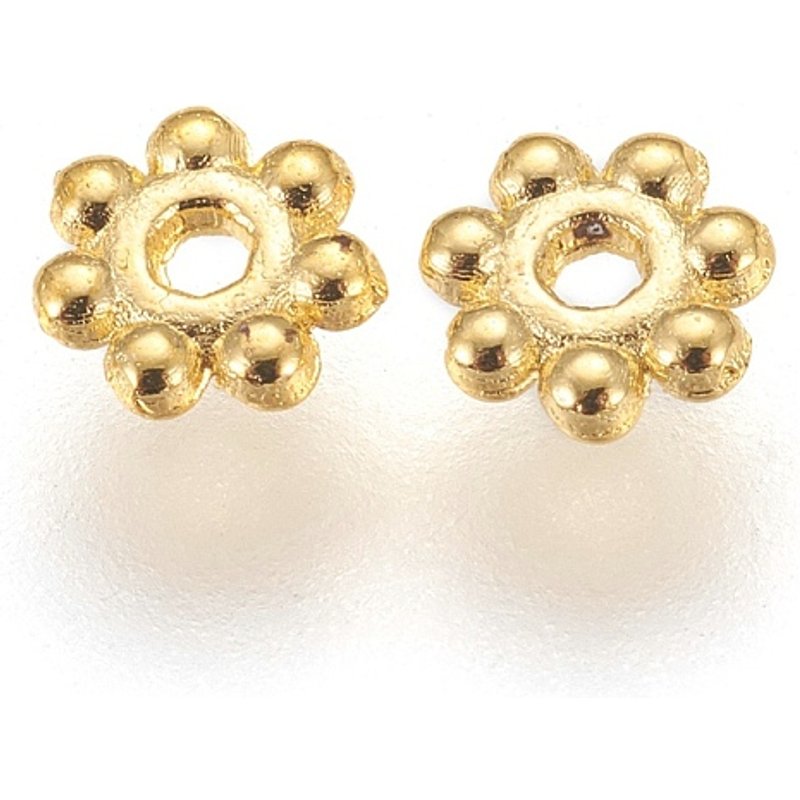 Perles Intercalaires Marguerite en Alliage de Style Tibétain, Dorées — Perles à bijoux