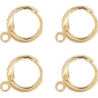 Trouvailles de boucles d'oreilles huggie en laiton avec boucles horizontales — Accessoires pour bijoux