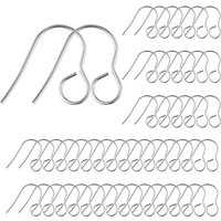 100 Pcs Crochets de Boucles d'Oreilles Français Hypoallergéniques en Acier Inoxydable — Accessoires pour bijoux