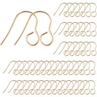 100Pcs Crochets d'oreilles français hypoallergéniques en acier inoxydable 316