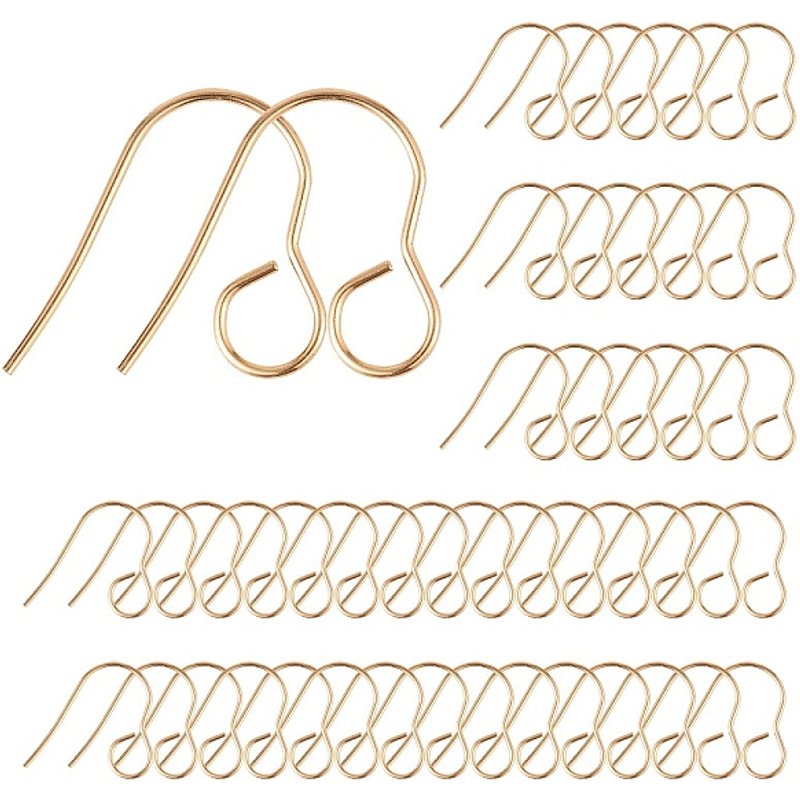 100Pcs Crochets d'oreilles français hypoallergéniques en acier inoxydable 316 — Accessoires pour bijoux