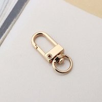 Alloy Swivel Clasps, Lanyard Push Gate Snap Clasps, Light Gold — Jewelry Findings