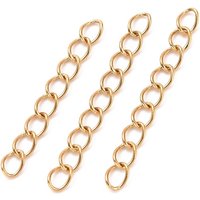 Rallonge de chaînes en acier inoxydable 304 avec ionisation, dorée 25mm — Accessoires pour bijoux