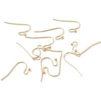 316 Surgical Stainless Steel Earring Hooks with 18K Gold Plating — Jewelry Findings