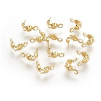 Embouts de Perles en Acier Inoxydable 304 avec Plaquage en Or 18K — Accessoires pour bijoux