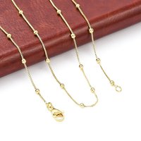 Collier Chaînes Satellite en Laiton pour Femmes, Plaqué Or 18K — Collier pendentif