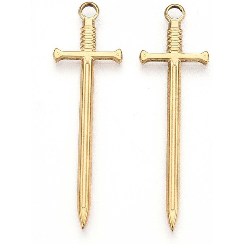 Pendentif en acier inoxydable 304 avec charme épée — Breloques et pendentifs