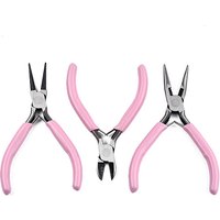 Steel Pliers Set with Plastic Handles - 3 Pieces