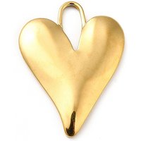 Charms en acier inoxydable 304 en forme de cœur, plaqué or 18K — Breloques et pendentifs