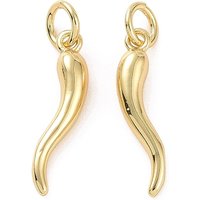 Rack Plating Brass Horn of Plenty Charm with Jump Ring