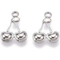 Charms Cerise en Acier Inoxydable 304 Non-Tarnissable — Breloques et pendentifs