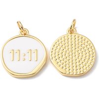 Rack Plating 18K Gold Plated Brass Pendants with Jump Ring