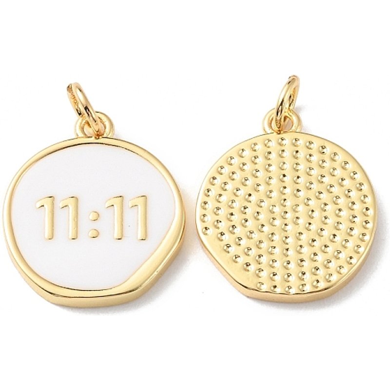 Pendants en laiton plaqué or 18K Rack Plating avec anneau de saut — Breloques et pendentifs