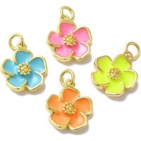 Charm Fleur Rack Plating - Plaqué Or 18K, Couleurs Mixtes — Breloques et pendentifs